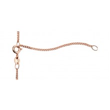 9ct rose gold curb chain with extender 41-46cm 